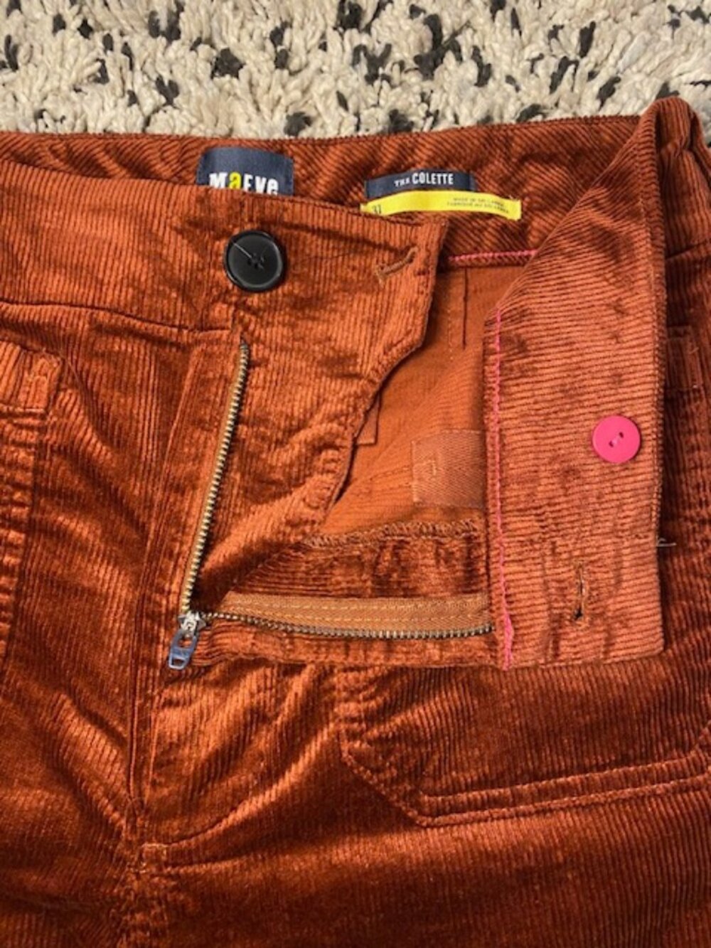 Anthropologie Maeve The Colette Corduroy Cropped Pants Size 31 - Picture 3 of 16